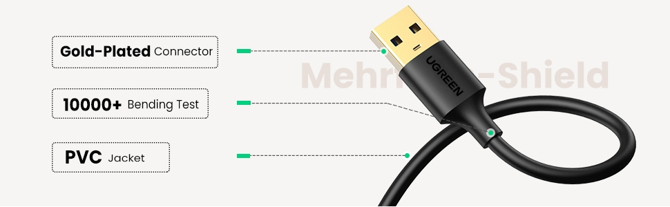 UGREEN USB Cable USB 3.0 A to USB A Cable Type A Male to Male 5Gbps Data Transfer Cord